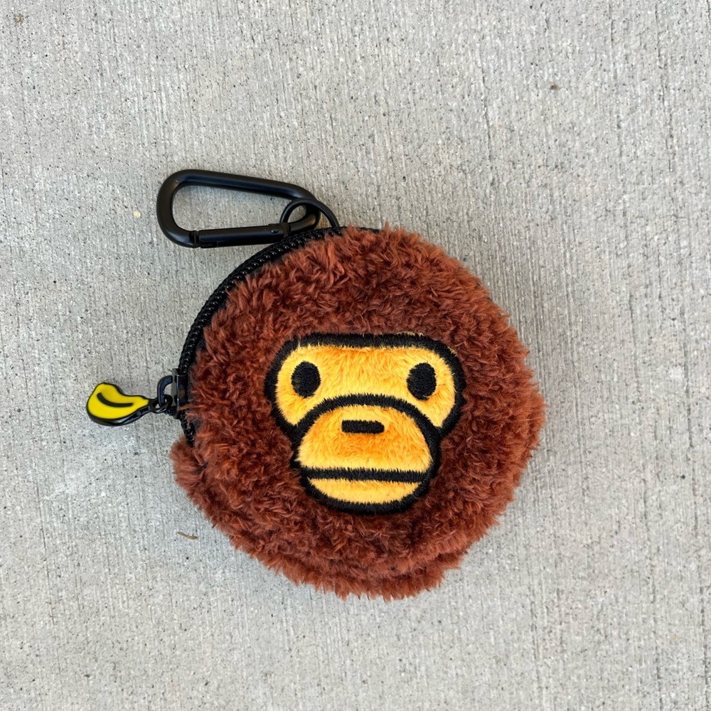 Brown Monkey Face Kids Coin Pouch